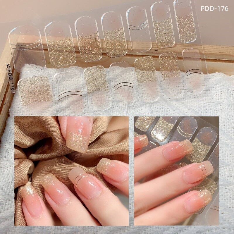 14 Tips Full Cover Nail Stickers Flowers Gradient Patterns Nail Sticker No Brand PDD-176 