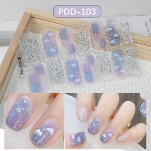 14 Tips Full Cover Nail Stickers Flowers Gradient Patterns Nail Sticker No Brand PDD-103 