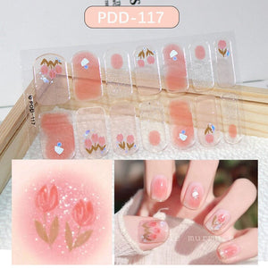 14 Tips Full Cover Nail Stickers Flowers Gradient Patterns Nail Sticker No Brand PDD-120 