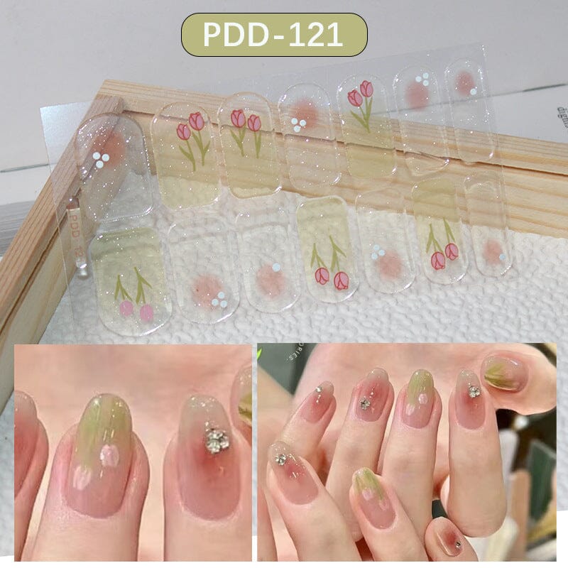 14 Tips Full Cover Nail Stickers Flowers Gradient Patterns Nail Sticker No Brand PDD-121 