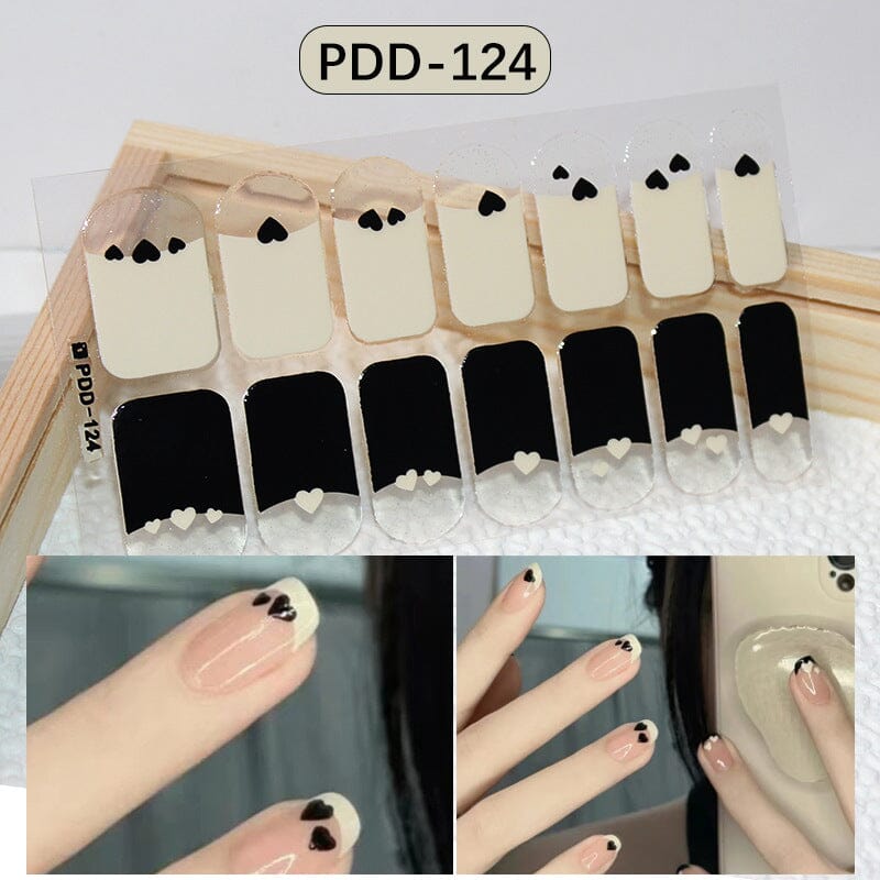 14 Tips Full Cover Nail Stickers Flowers Gradient Patterns Nail Sticker No Brand PDD-124 