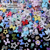 100pcs Nail Decoration Pearl Charms Random Mixed #04 Nail Decoration No Brand 