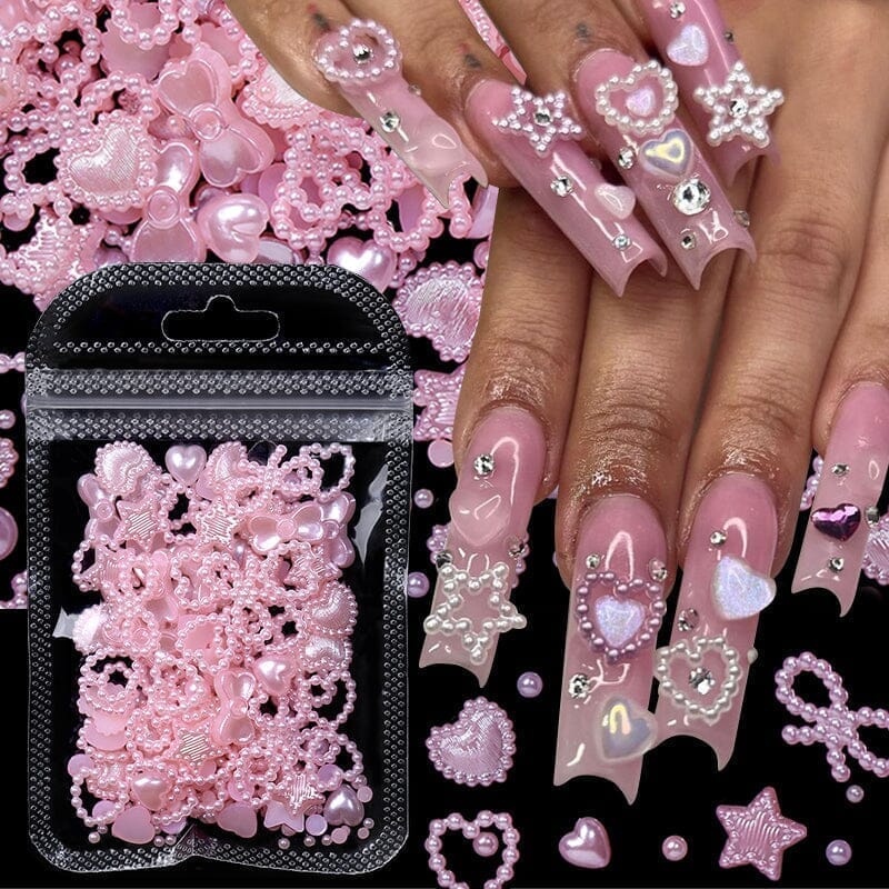 100pcs Random Mixed 3D Nail Decoration #02 Nail Decoration No Brand 