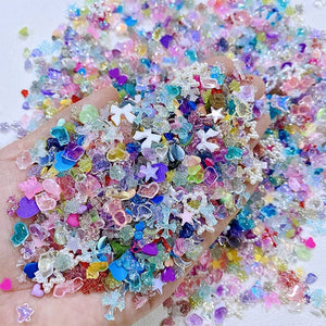 100pcs Nail Decoration Pearl Charms Random Mixed #04 Nail Decoration No Brand 