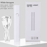 Hand Light Nail Lamp USB Rechargeable 3W Tools & Accessories No Brand White Hexagon 