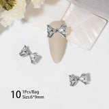 French Bowknot Zircon Nail Decoration #05 Clearance No Brand 