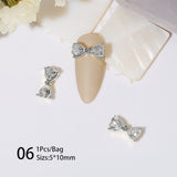 French Bowknot Zircon Nail Decoration Nail Decoration No Brand 06 