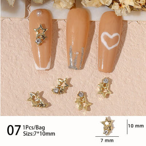 Star Alloy Rhinestones 3D Nail Decoration #07 Clearance No Brand 