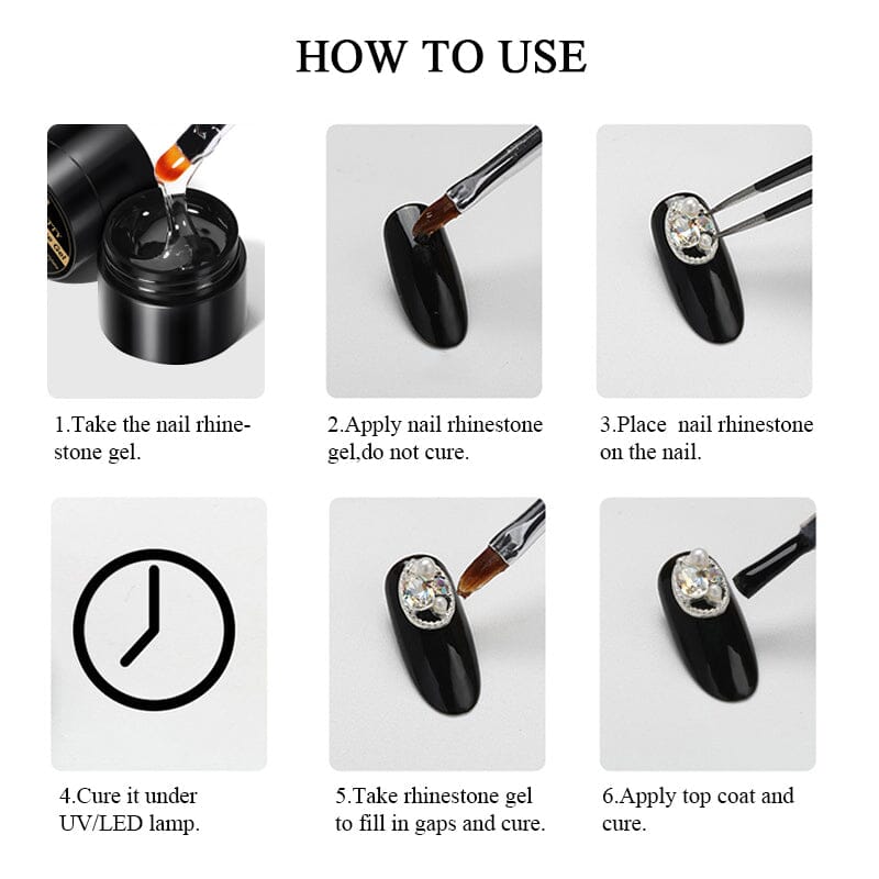 Star Alloy Rhinestones 3D Nail Decoration #07 Clearance No Brand 