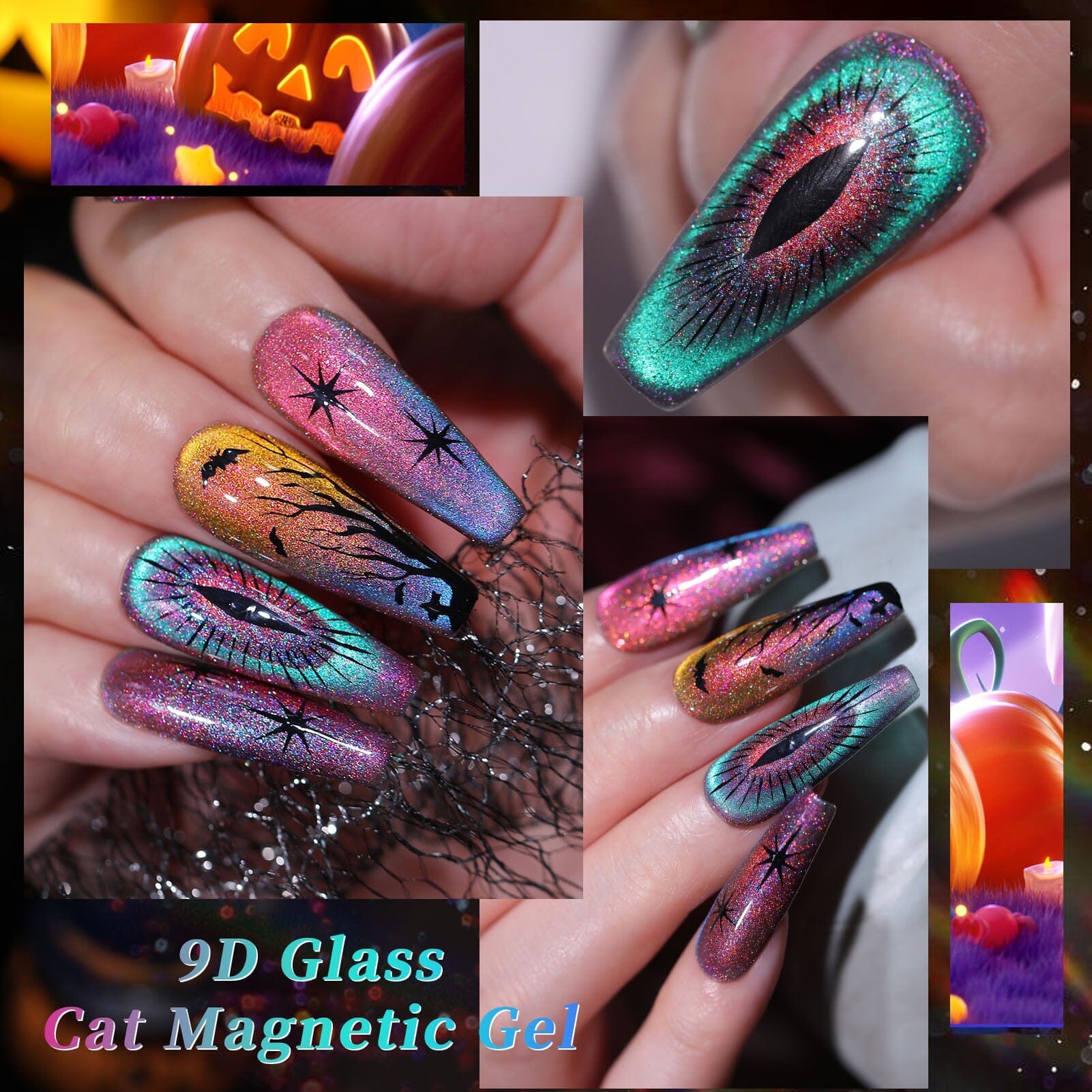 [US ONLY] 6 Colors 9D Glass Cat Megnetic Gel Set 7ml Gel Nail Polish BORN PRETTY 