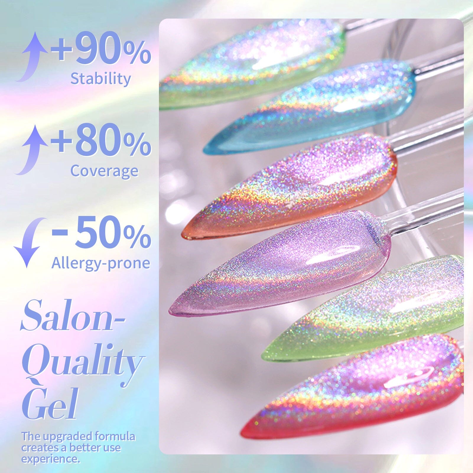 Rainbow Cat Magnetic Gel MY110 Omnipotent 15ml HEMA/TPO FREE Gel Nail Polish BORN PRETTY 