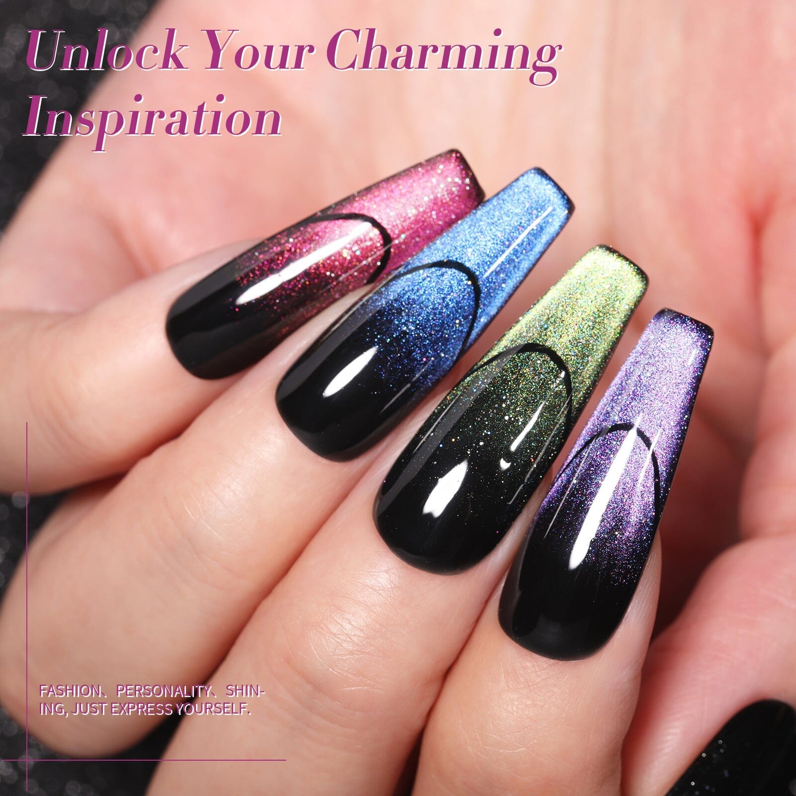 6 Colors 9D Iridescent Reflective Magnetic Gel 7ml Gel Nail Polish BORN PRETTY 