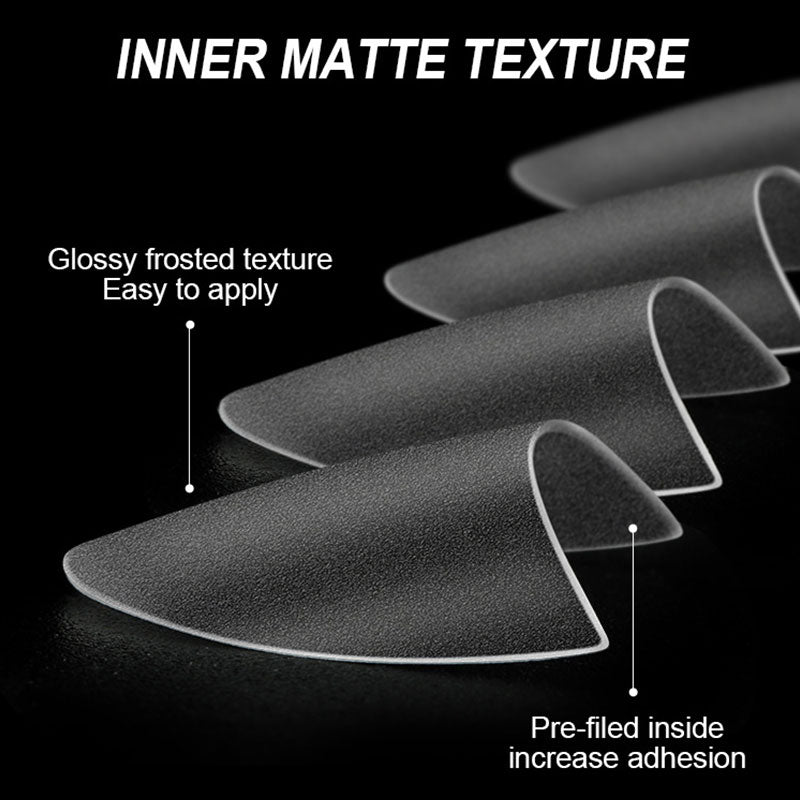 120pcs Coffin Half Cover Matte False Nail Tips