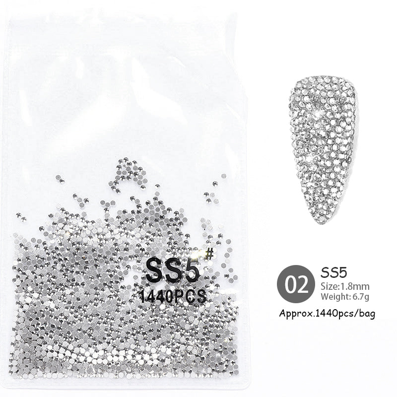 1440pcs Transparent Flatback Rhinestones SS5# 1.8mm