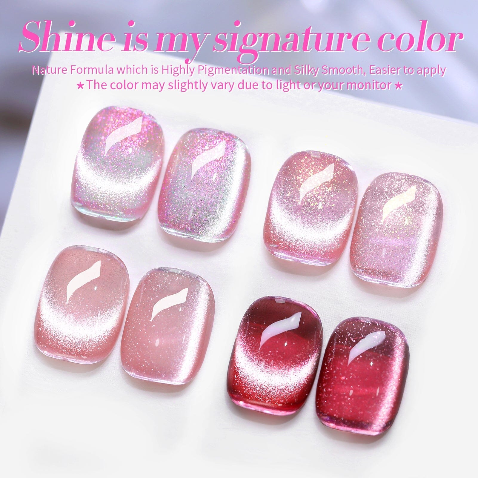 4 Colors Cat Magnetic Gel Polish Set Jelly Pink Auroras 5ml Gel Nail Polish BORN PRETTY 