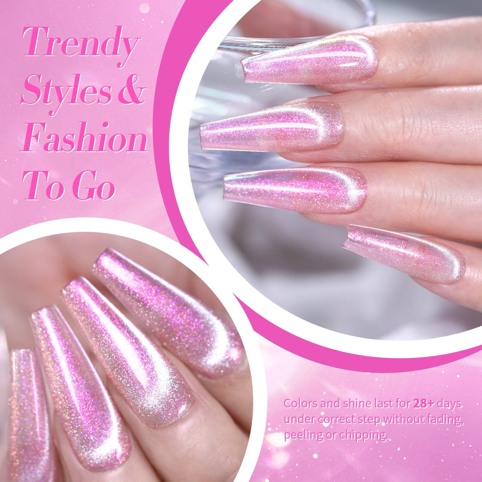 4 Colors Cat Magnetic Gel Polish Set Jelly Pink Auroras 5ml Gel Nail Polish BORN PRETTY 