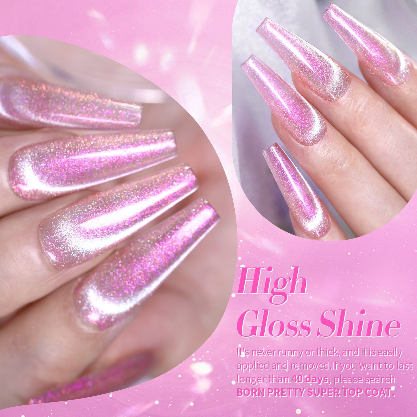 4 Colors Cat Magnetic Gel Polish Set Jelly Pink Auroras 5ml Gel Nail Polish BORN PRETTY 