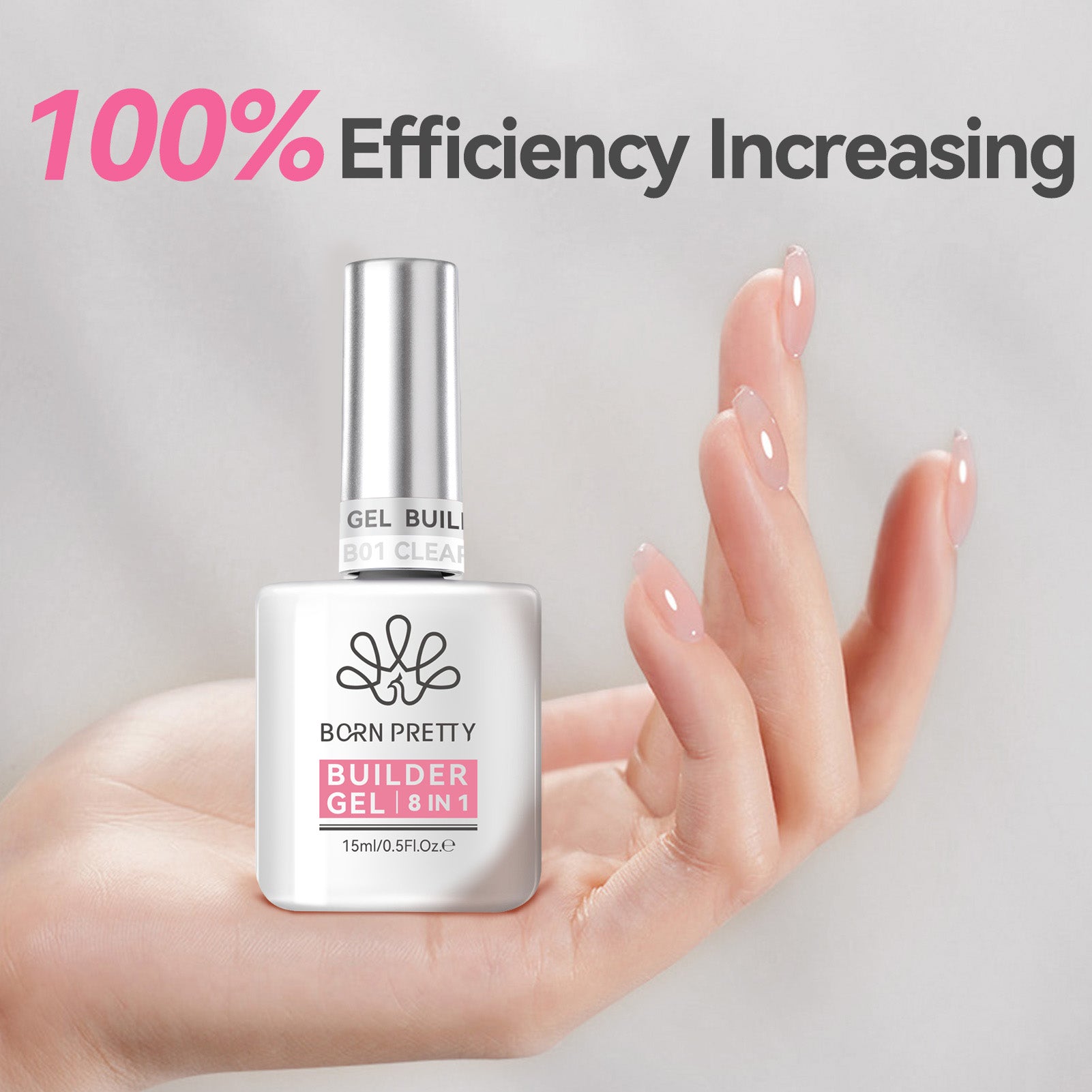 15ml 8 in 1 Builder Gel BG01 Clear Gel Nail Polish BORN PRETTY 