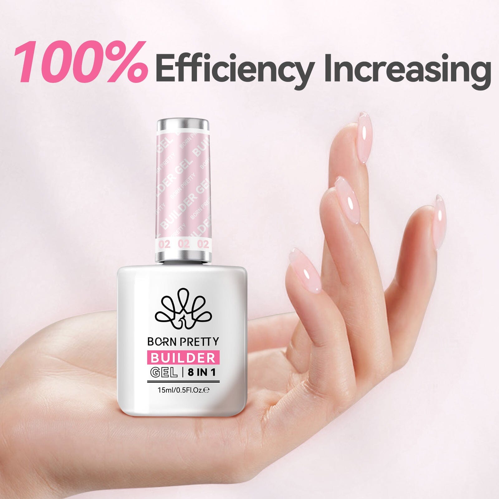 Pink 8 in 1 Builder Gel BG02 15ml Gel Nail Polish BORN PRETTY 