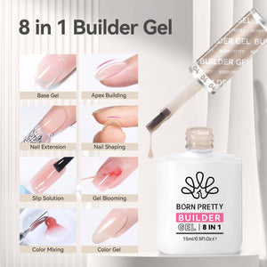 Nude 8 in 1 Builder Gel BG04 15ml Gel Nail Polish BORN PRETTY 