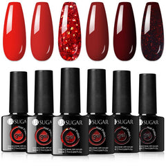 6 Colors Gel Set Red Sass 7ml