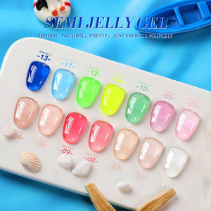 Blue Hema-Free Semi Jelly Gel Polish #13 15ml Gel Nail Polish BORN PRETTY 