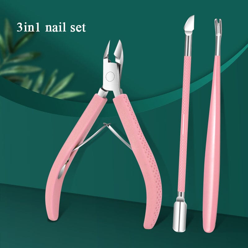 3pcs Nail Cuticle Tools Kit Tools & Accessories No Brand 