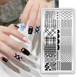 Rectangle Nail Stamping Plates Stamping Nail BORN PRETTY N06 