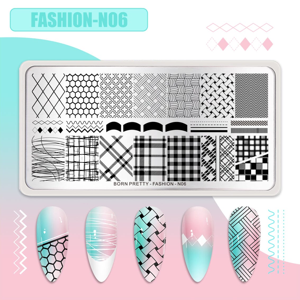 Stamping Plate FASHION-N06 Nail Stamping BORN PRETTY 