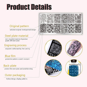 Nail Art Stamping Plates Stamping Nail BORN PRETTY 