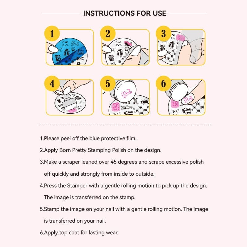 Rectangle Nail Stamping Plates Stamping Nail BORN PRETTY 