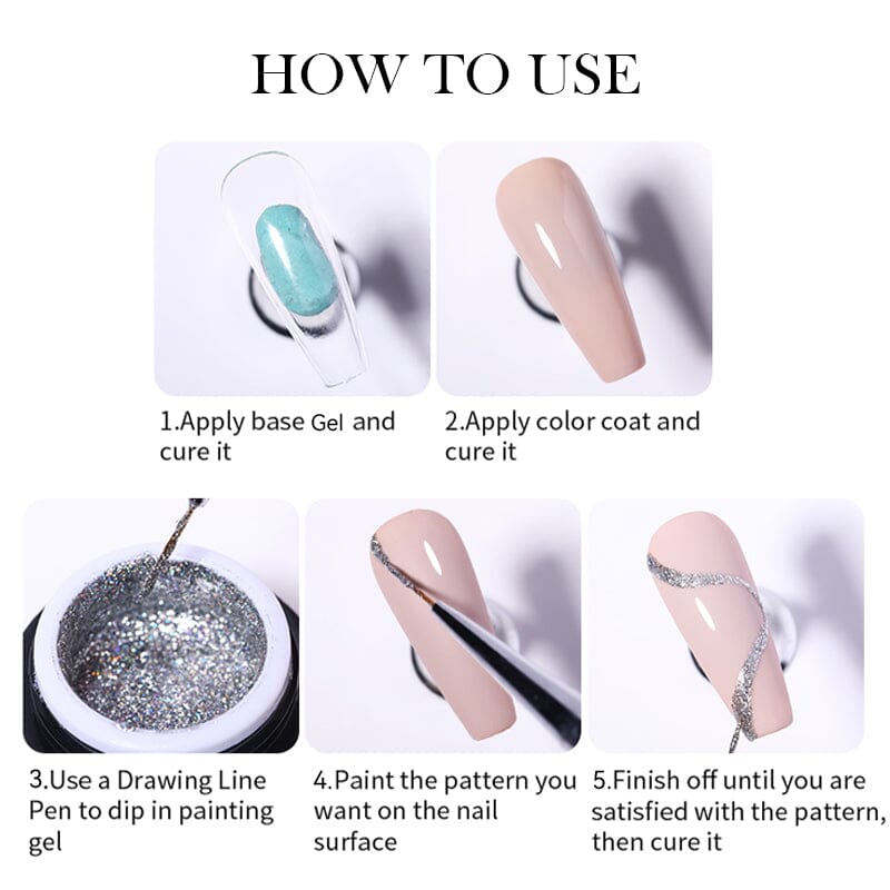 Sparkle Painting Gel 5ml Gel Nail Polish BORN PRETTY 