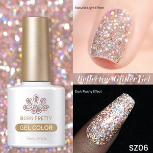 Glitter Reflective Gel Polish Dream Star SZ06-SZ11 10ml Gel Nail Polish BORN PRETTY SZ06 