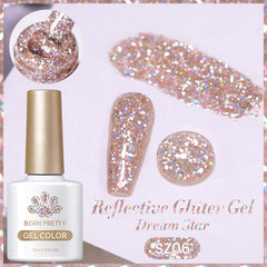 Glitter Reflective Gel Polish SZ06 Dream Star 10ml Gel Nail Polish BORN PRETTY 