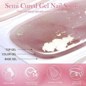 [US ONLY] 20 Tips Red Semi-Cured Gel Nail Strips N033 Nail Sticker Harunouta 