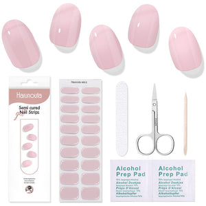 [US ONLY] 20 Tips Pink Semi-Cured Gel Nail Strips N013 Nail Sticker Harunouta 