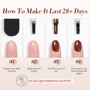 6 Colors Jelly Gel Polish Set Cozy Hearth Milky 7ml Gel Nail Polish BORN PRETTY 