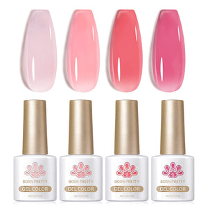 4 Colors Rosy Aura Milky Jelly Gel 7ml Gel Nail Polish BORN PRETTY 