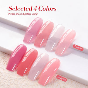 4 Colors Rosy Aura Milky Jelly Gel 7ml Gel Nail Polish BORN PRETTY 