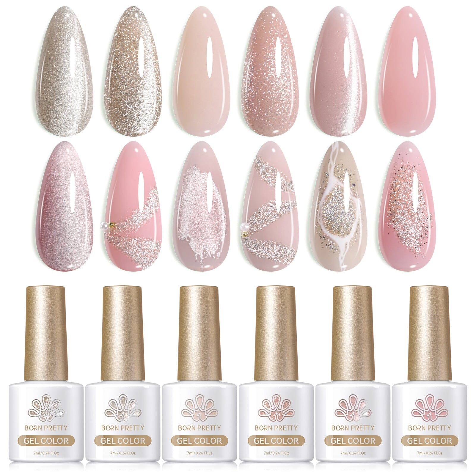 6 Colors Gel Polish Love Letter Mixed Set 7ml Gel Nail Polish BORN PRETTY 