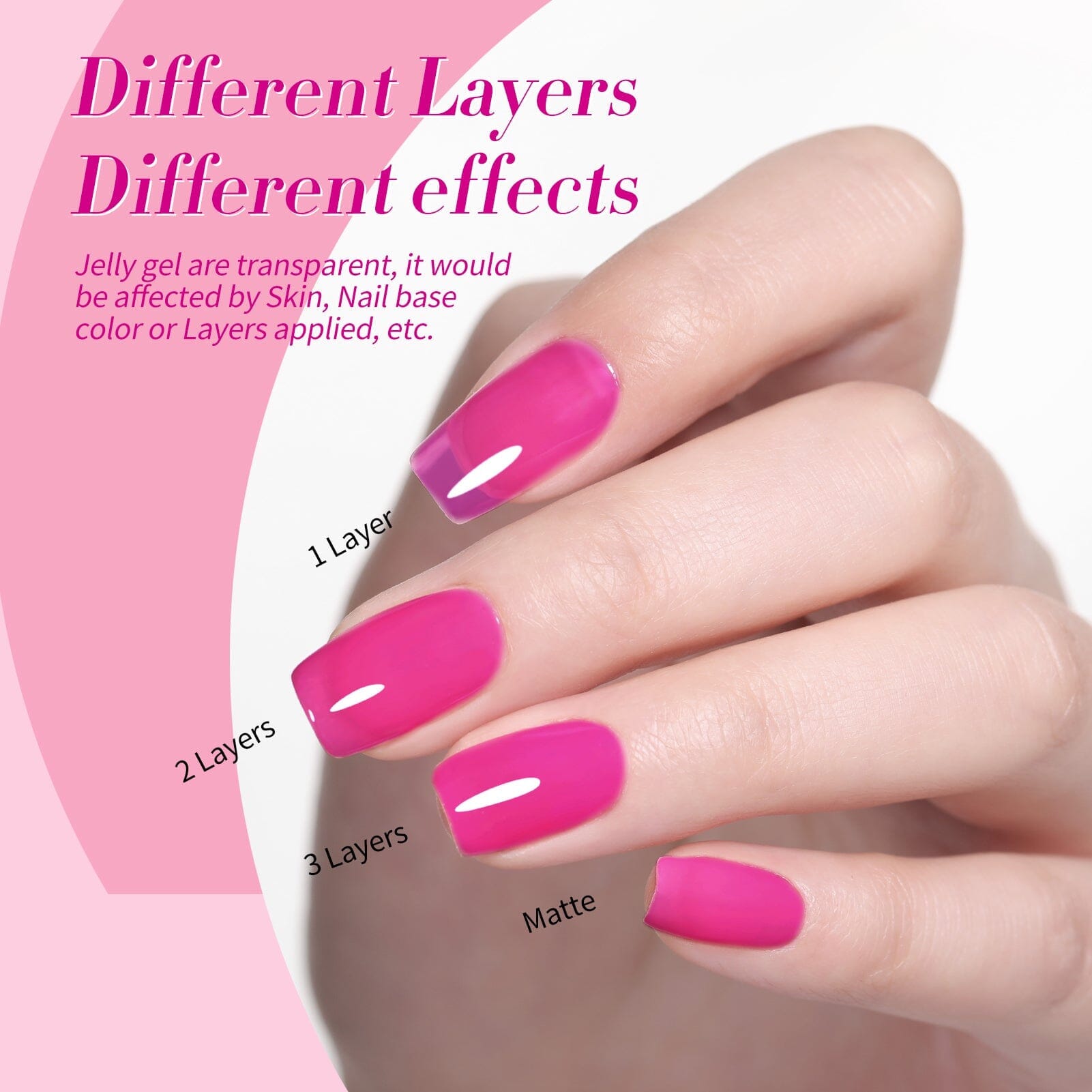 6 Colors Jelly Magnetic Gel Polish Set Peach Bloom 7ml Gel Nail Polish BORN PRETTY 