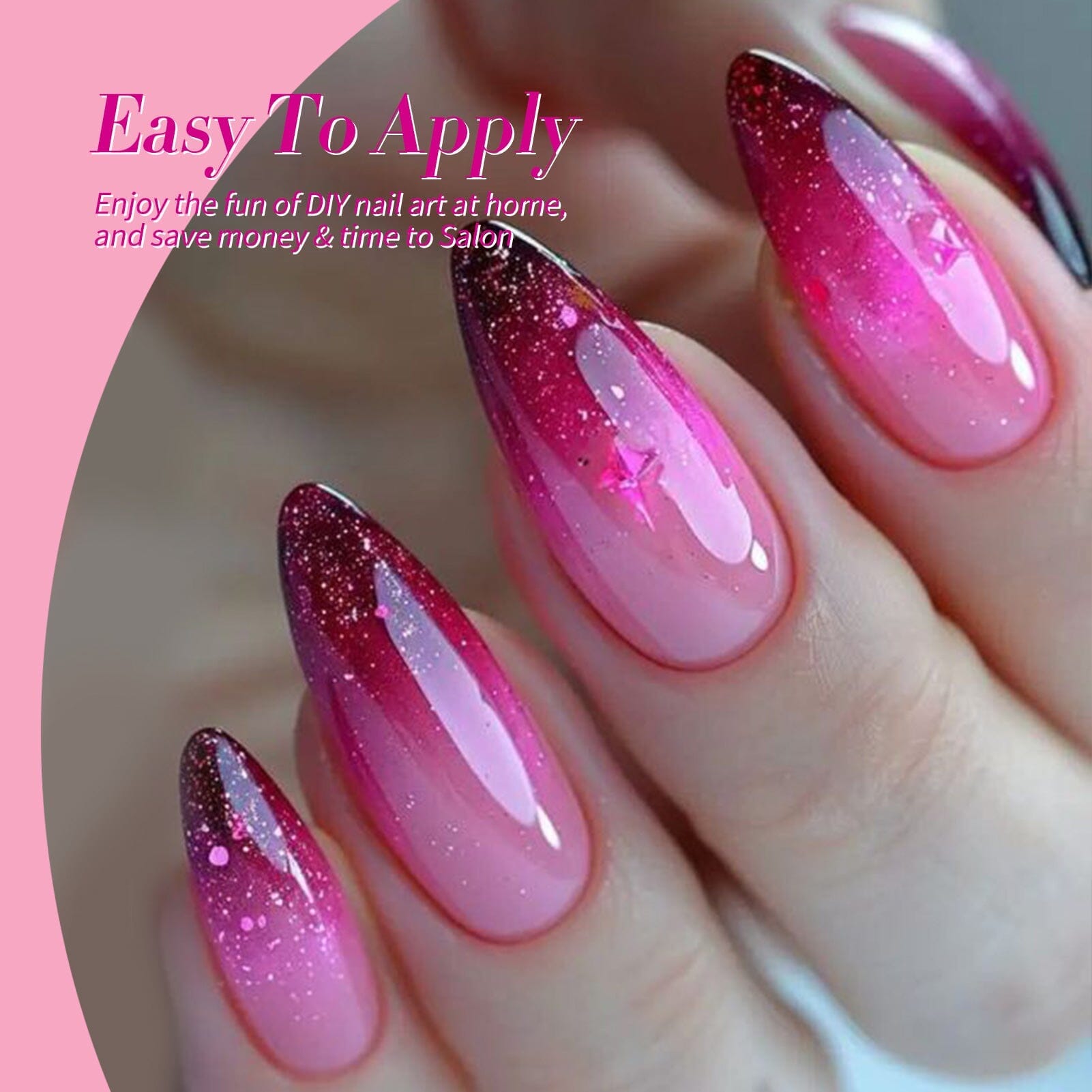 6 Colors Jelly Magnetic Gel Polish Set Peach Bloom 7ml Gel Nail Polish BORN PRETTY 