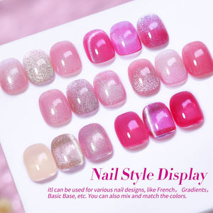 6 Colors Jelly Magnetic Gel Polish Set Peach Bloom 7ml Gel Nail Polish BORN PRETTY 