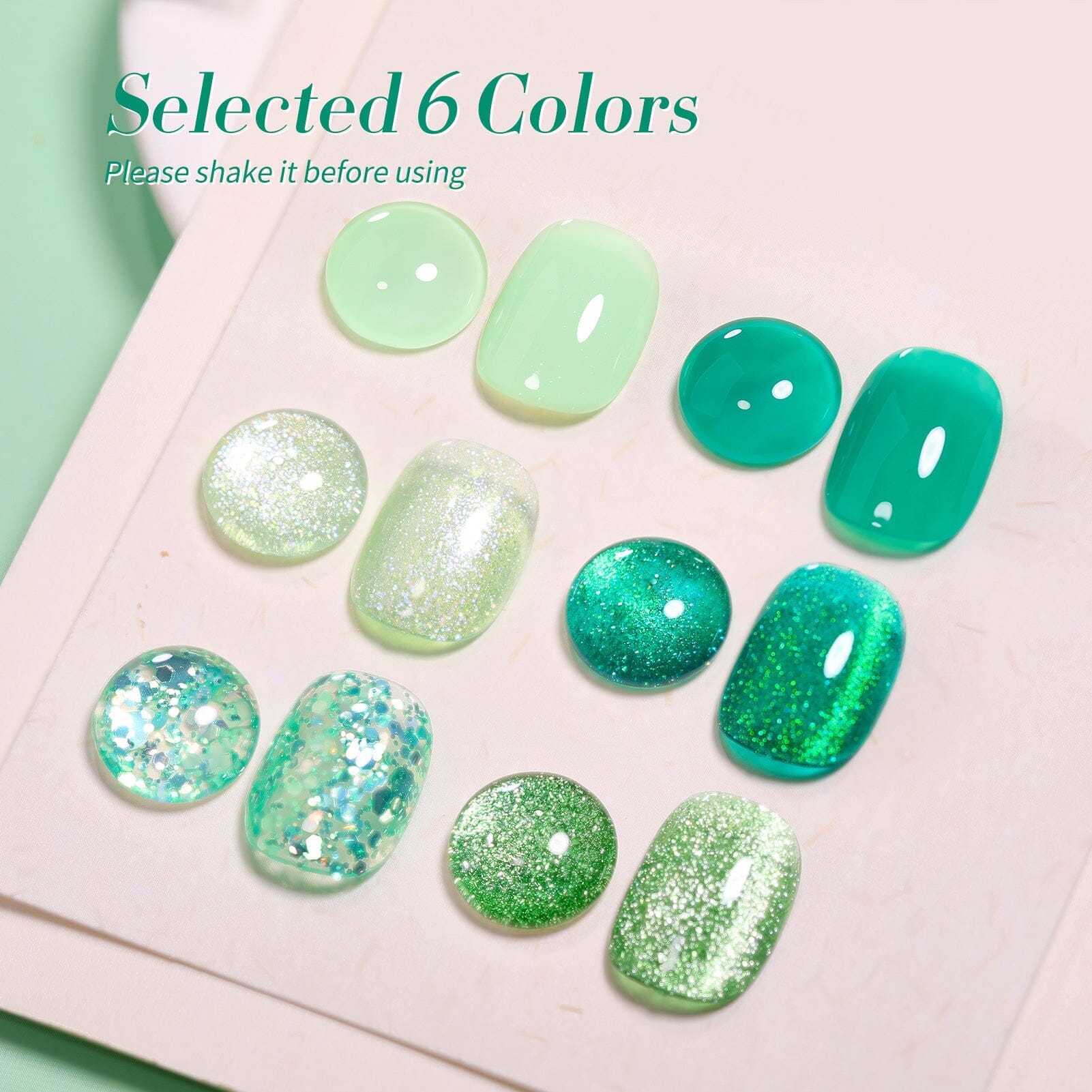 6 Colors Jelly Magnetic Gel Polish Set Fireflies Forest 7ml Gel Nail Polish BORN PRETTY 