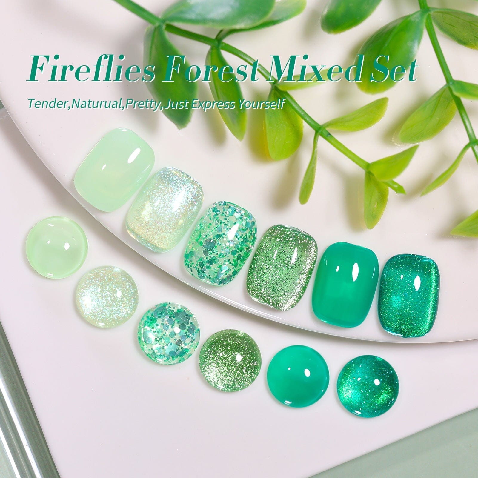 6 Colors Jelly Magnetic Gel Polish Set Fireflies Forest 7ml Gel Nail Polish BORN PRETTY 