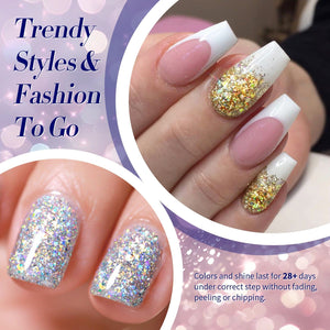 6 Colors Glitter Gel Polish S30 Black Coal 7ml Gel Nail Polish BORN PRETTY 