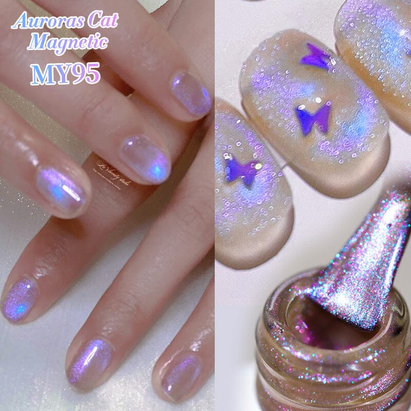 Auroras Cat Magnetic Gel Polish MY95 Angel Tears 10ml Gel Nail Polish BORN PRETTY 