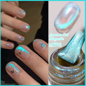 Auroras Cat Magnetic Gel Polish Angel Tears 10ml Gel Nail Polish BORN PRETTY MY93 
