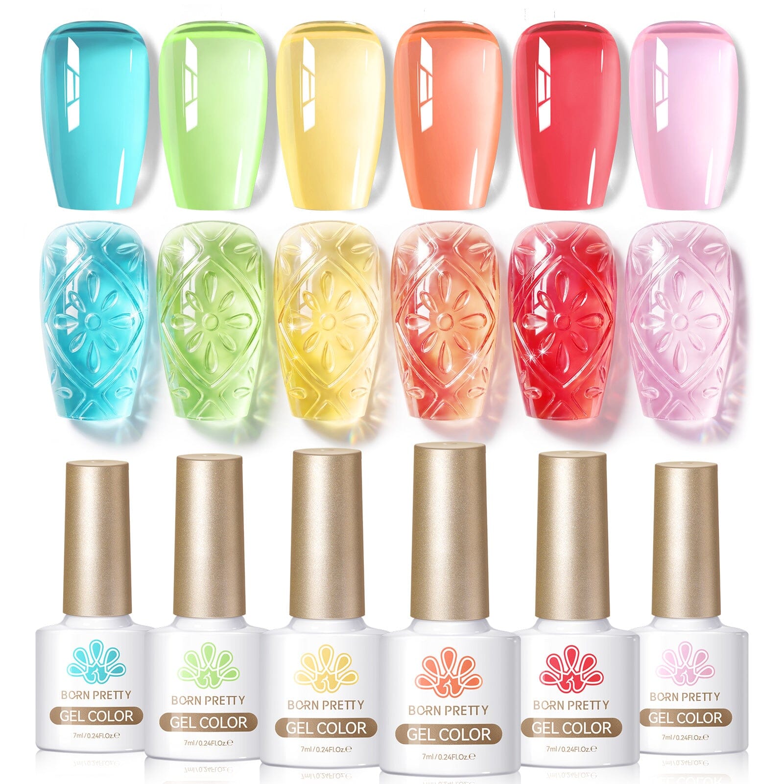 6 Colors Jelly Gel J30 Sea Glass 7ml – BORN PRETTY