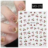 3D Nail Art Stickers Orange Strawberry Cherry Bee Patterns Nail Sticker No Brand MO-272 